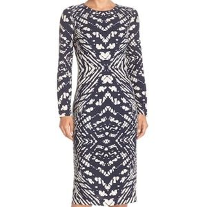 Maggy London Tie Dye Print Crepe Dres